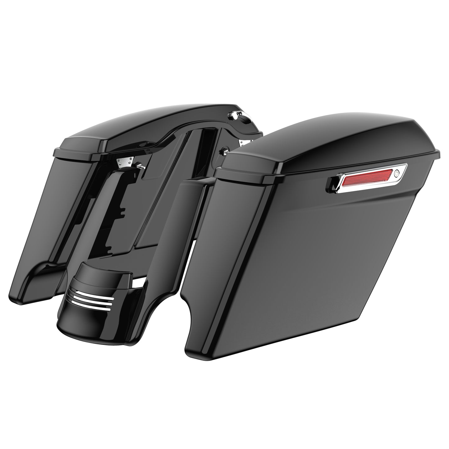 STRETCHED SADDLEBAG BOTTOMS WITH LIDS & STRETCHED REAR FENDER EXTENSION FOR 2014+ TOURING