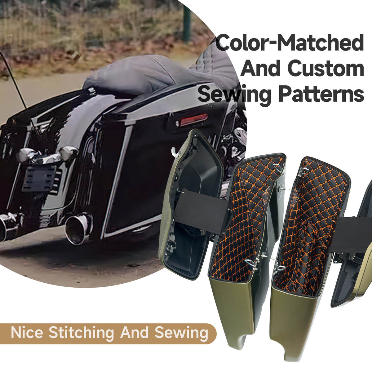 Saddlebag Liners Carpet Insert - Compatible With Harley Touring (2014-2023)
