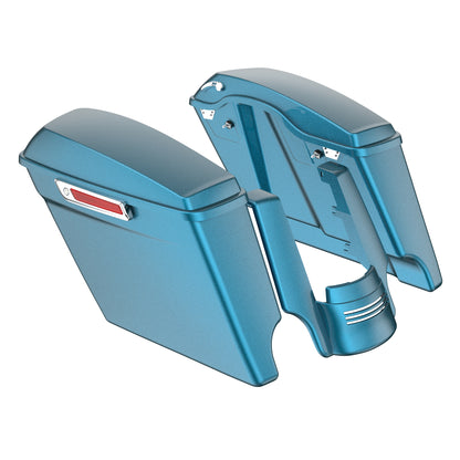 STRETCHED SADDLEBAG BOTTOMS WITH LIDS & STRETCHED REAR FENDER EXTENSION FOR 2014+ TOURING