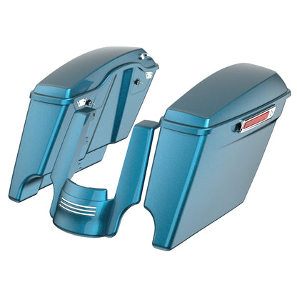 STRETCHED SADDLEBAG BOTTOMS WITH LIDS & STRETCHED REAR FENDER EXTENSION FOR 2014+ TOURING