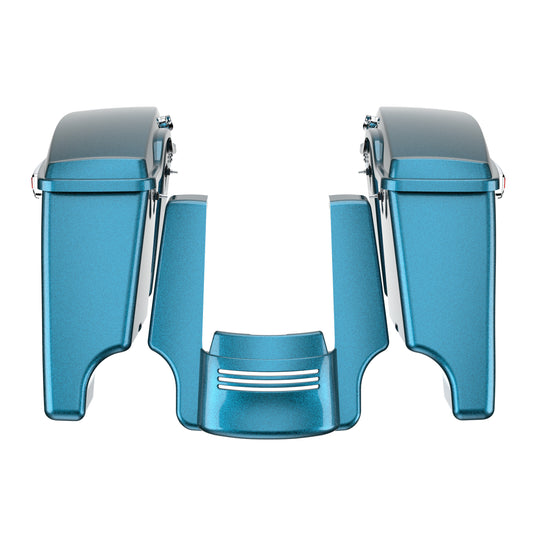 STRETCHED SADDLEBAG BOTTOMS WITH LIDS & STRETCHED REAR FENDER EXTENSION FOR 2014+ TOURING