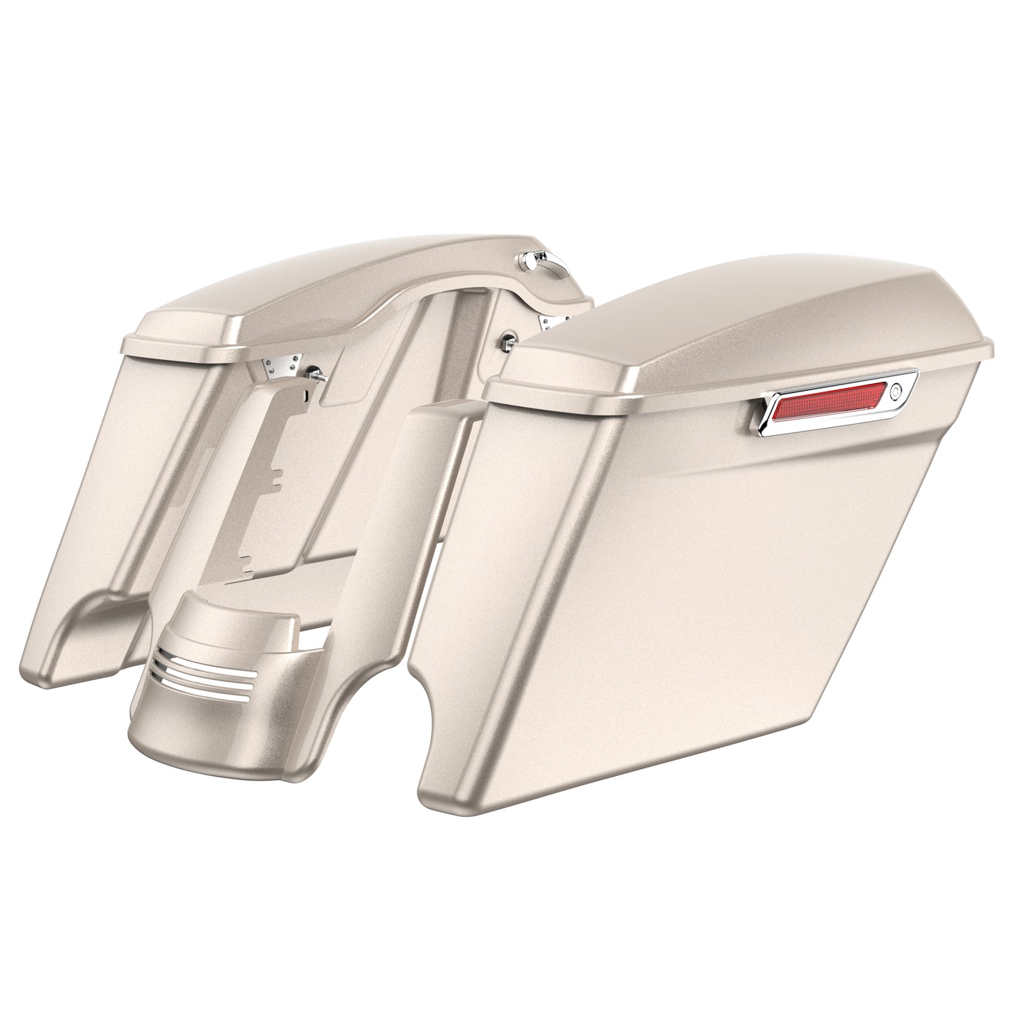 STRETCHED SADDLEBAG BOTTOMS WITH LIDS & STRETCHED REAR FENDER EXTENSION FOR 2014+ TOURING