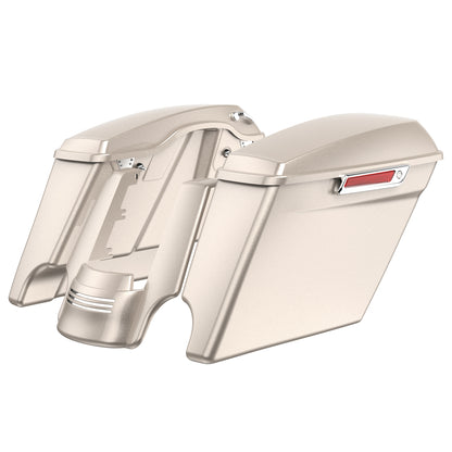 STRETCHED SADDLEBAG BOTTOMS WITH LIDS & STRETCHED REAR FENDER EXTENSION FOR 2014+ TOURING