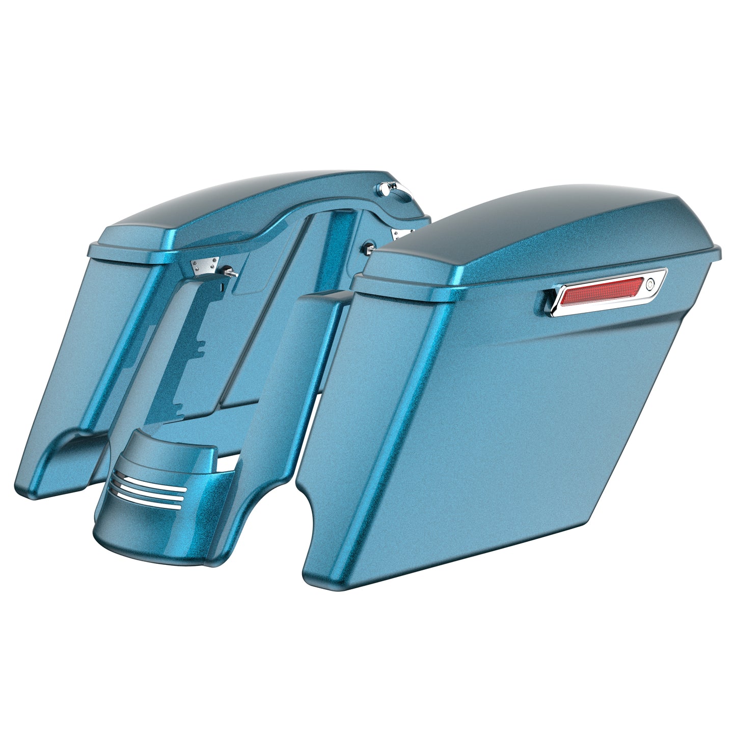 STRETCHED SADDLEBAG BOTTOMS WITH LIDS & STRETCHED REAR FENDER EXTENSION FOR 2014+ TOURING