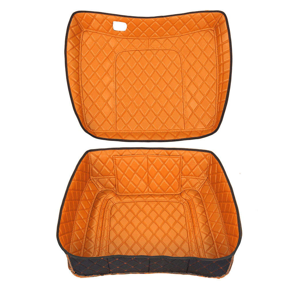 Tour Trunk Pack Liners Fit 2014-2023 Models Diamond Grid PU Leather Shockproof Inner Lining