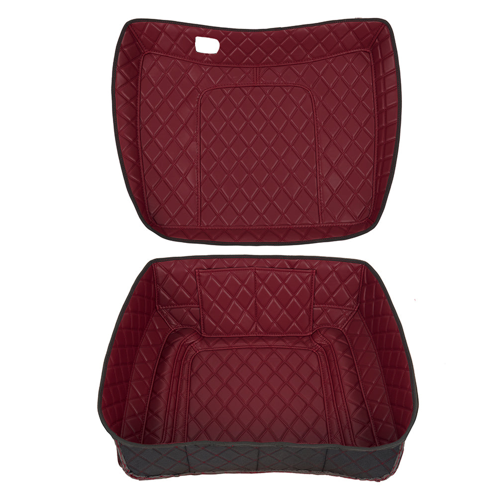 Tour Trunk Pack Liners Fit 2014-2023 Models Diamond Grid PU Leather Shockproof Inner Lining