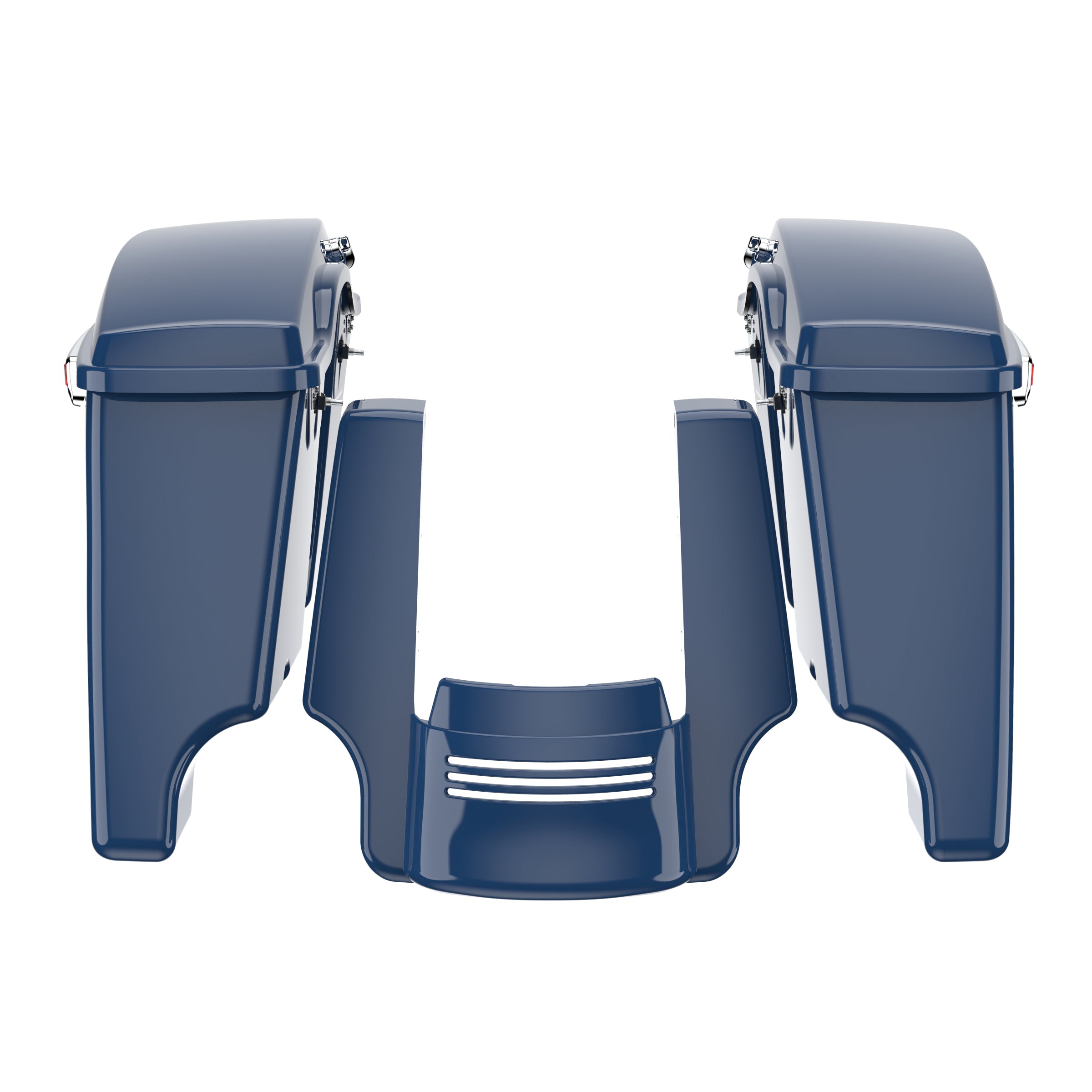 Stretched Saddlebag Bottoms with Lids & Rear Fender Extension - Fit for Harley Touring (2014+)
