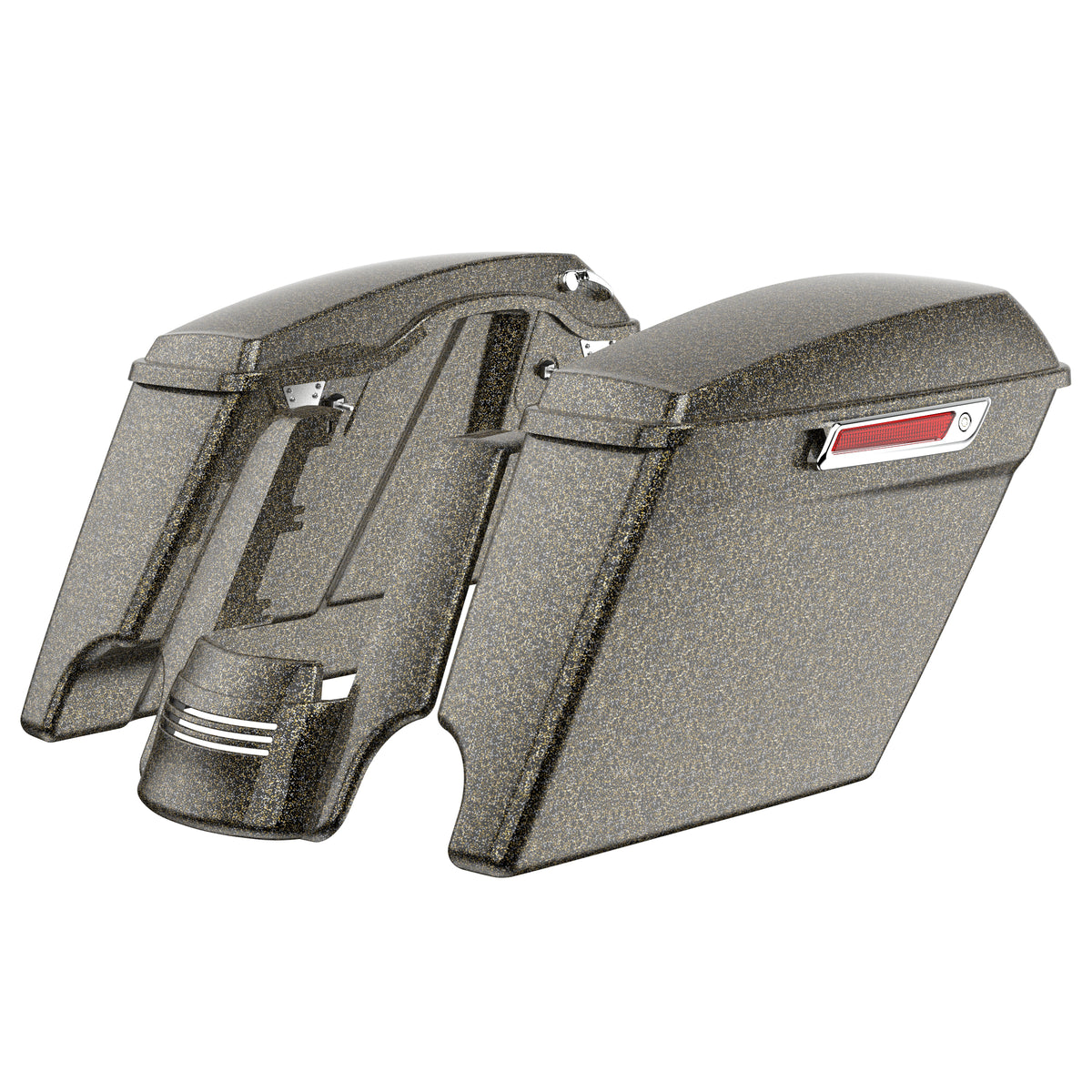 Stretched Saddlebag Bottoms with Lids & Rear Fender Extension - Fit for Harley Touring (2014+)