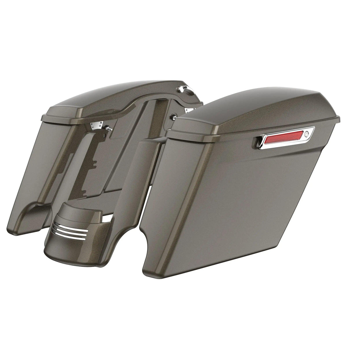 Stretched Saddlebag Bottoms with Lids & Rear Fender Extension - Fit for Harley Touring (2014+)