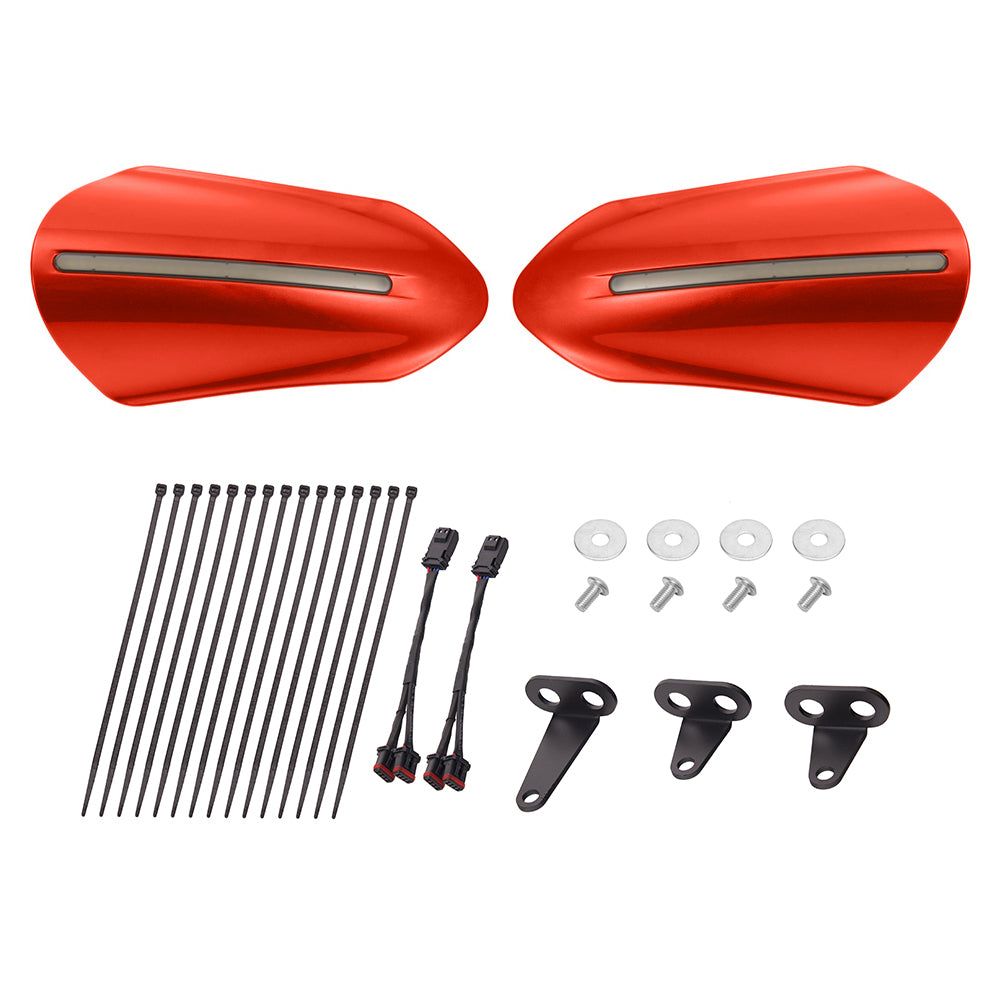 Mats-Csrewy Color-Matched Hand Guards with LED For '93–'26 Harley Touring & Softail
