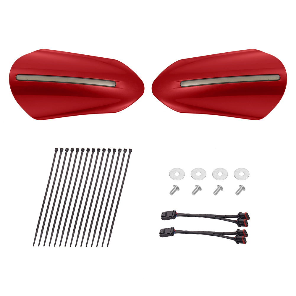 Mats-Csrewy Color-Matched Hand Guards with LED For '93–'26 Harley Touring & Softail
