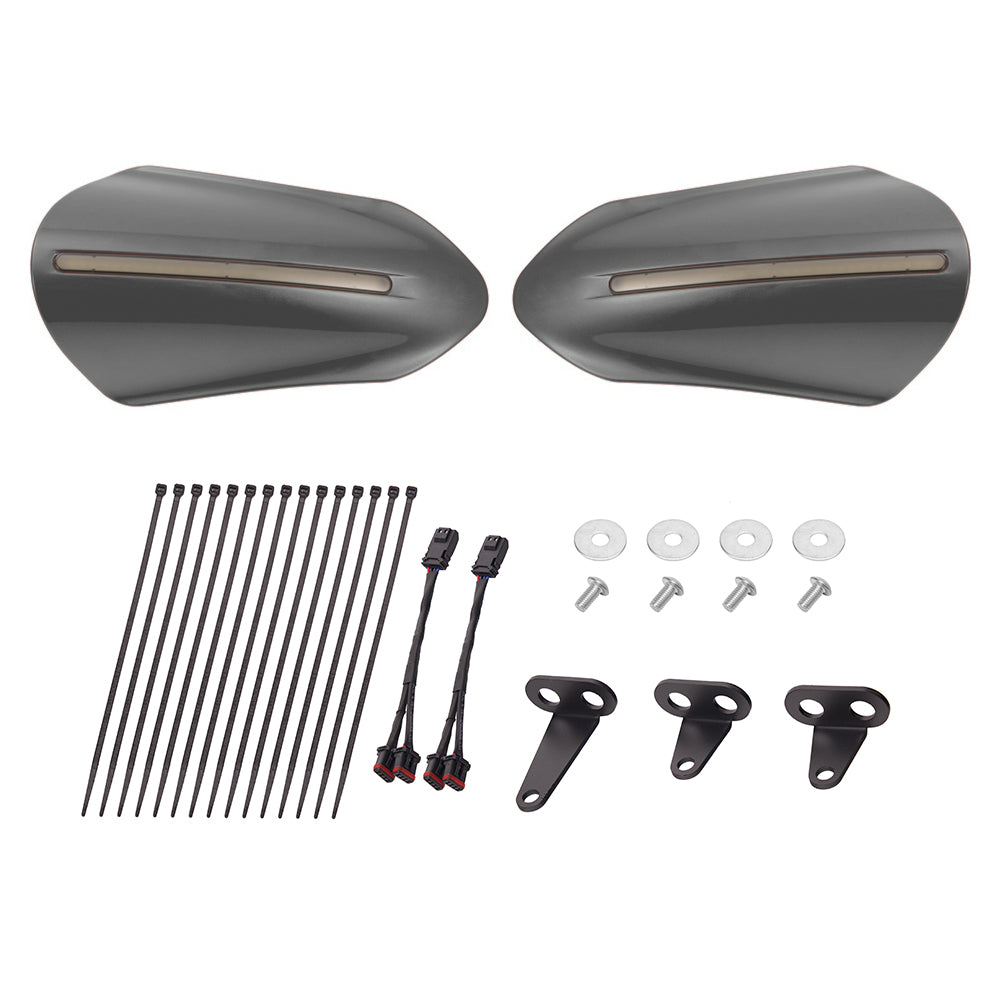 Mats-Csrewy Color-Matched Hand Guards with LED For '93–'26 Harley Touring & Softail