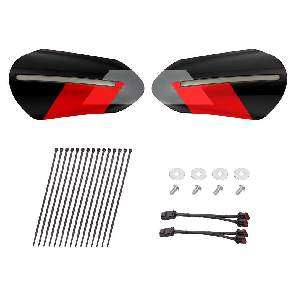 Mats-Csrewy Color-Matched Hand Guards with LED For '93–'26 Harley Touring & Softail