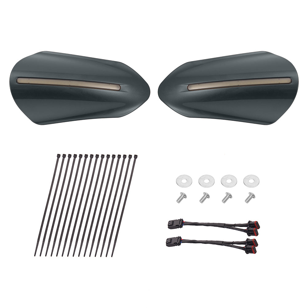 Mats-Csrewy Color-Matched Hand Guards with LED For '93–'26 Harley Touring & Softail