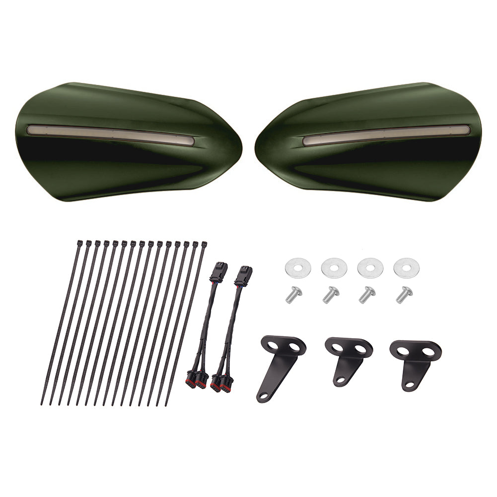Mats-Csrewy Color-Matched Hand Guards with LED For '93–'26 Harley Touring & Softail