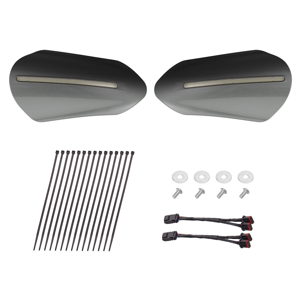 Mats-Csrewy Color-Matched Hand Guards with LED For '93–'26 Harley Touring & Softail