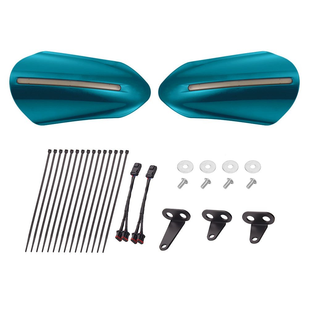 Mats-Csrewy Color-Matched Hand Guards with LED For '93–'26 Harley Touring & Softail