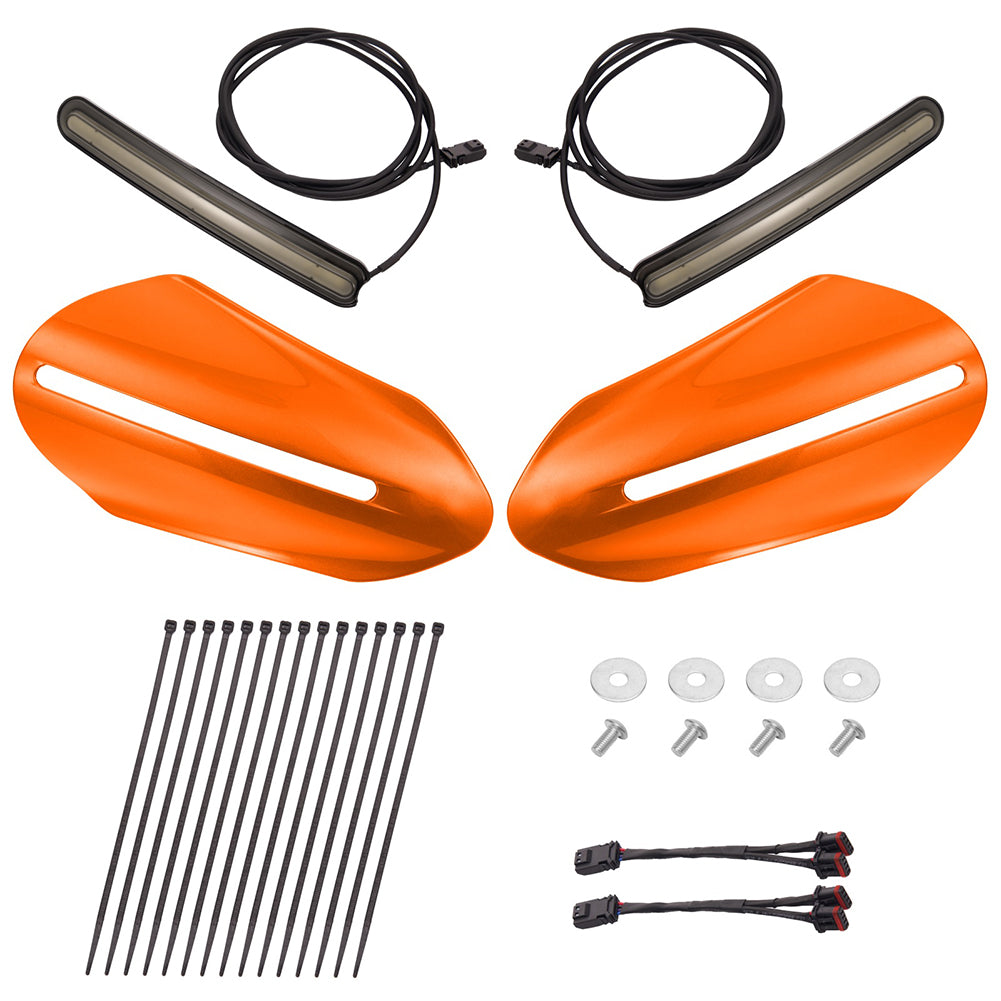 Mats-Csrewy Color-Matched Hand Guards with LED For '93–'26 Harley Touring & Softail
