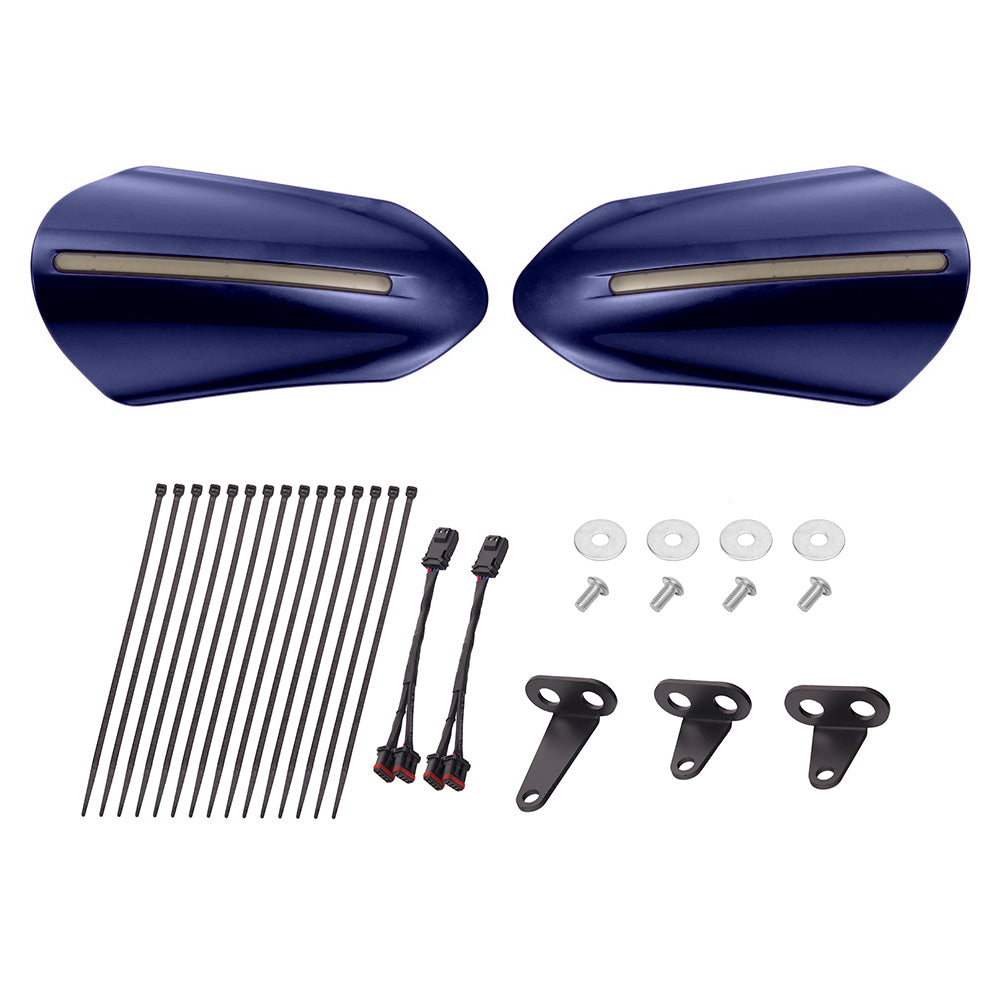 Mats-Csrewy Color-Matched Hand Guards with LED For '93–'26 Harley Touring & Softail