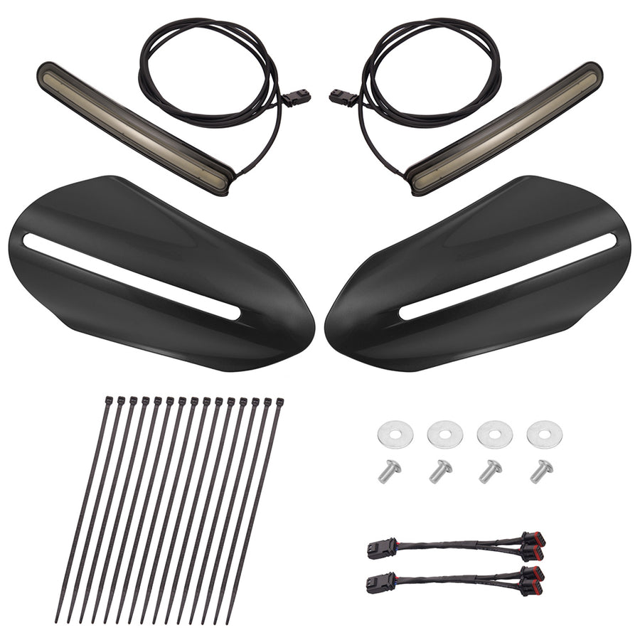 Mats-Csrewy Color-Matched Hand Guards with LED For '93–'26 Harley Touring & Softail