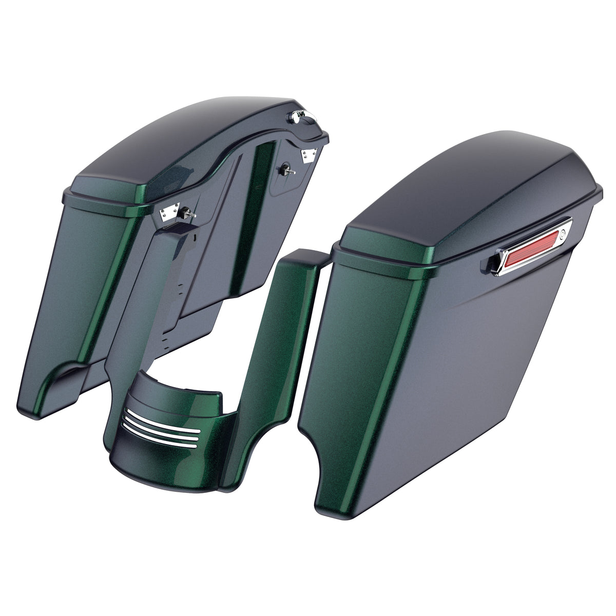 Mats-CsrewyStretched Saddlebag Bottoms with Lids & Rear Fender Extension - Fit for Harley Touring (2014+)Stretched Saddlebag Bottoms with Lids & Rear Fender Extension - Fit for Harley Touring (2014+)