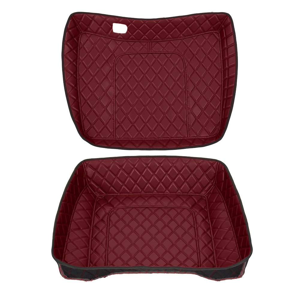 Mats-CsrewyTour Trunk Pack Liners Fit 2014-2026 Models Diamond Grid PU Leather Shockproof Inner LiningZT042-C-RedTour Trunk Pack Liners Fit 2014-2026 Models Diamond Grid PU Leather Shockproof Inner Lining